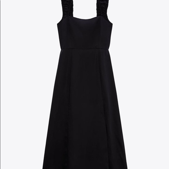 Corset-Back Black Midi Dress - Picture 6 of 9